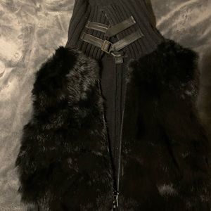 Express faux fur vest